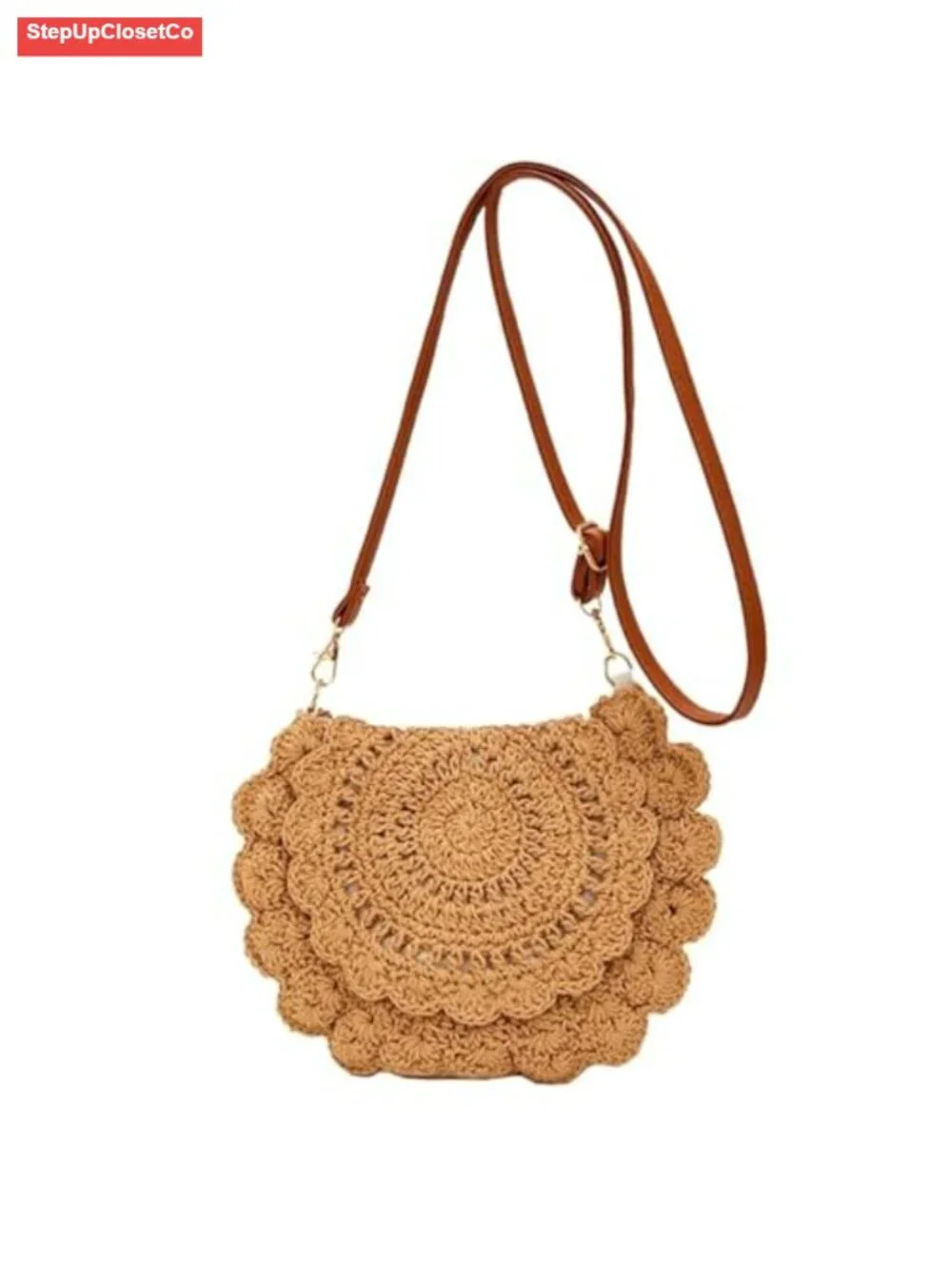 Cotton Woven Crossbody Hobo Bag Handmade Summer Beach Purse